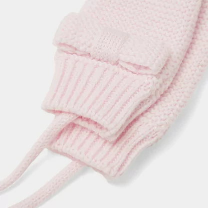 Baby girl knitted mittens