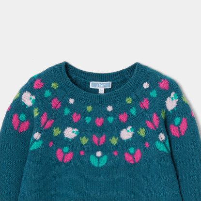 Meiteņu žakarda džemperis