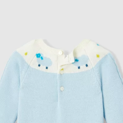 Baby boy knit onesie