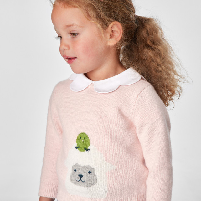 Mazuļu džemperis ar aitas rakstu meitenēm