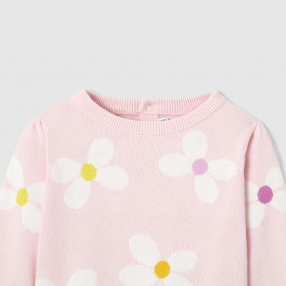 Mazuļu džemperis ar ziedu rakstu meitenēm