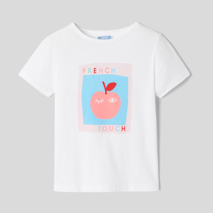 Meiteņu T-krekls ar ābola apdruku