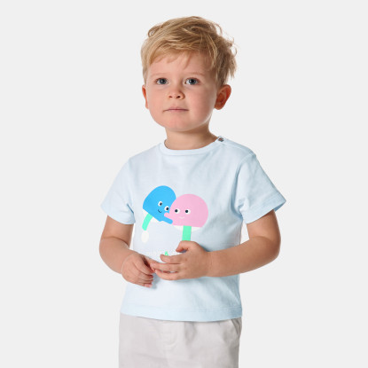 Mazuļu t-krekls ar galda tenisa rakešu apdruku