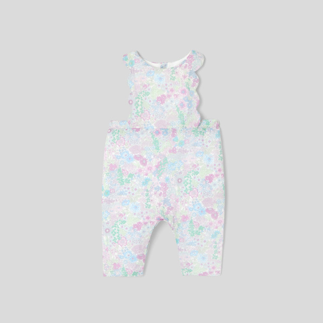 Baby girl jumpsuit in Liberty fabric