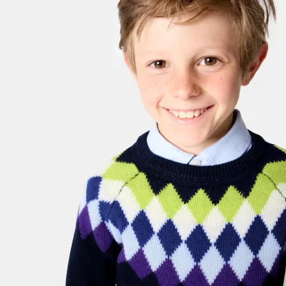 Boy jumper in sustainable wool
