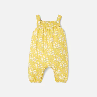 Baby girl dungarees in Liberty fabric